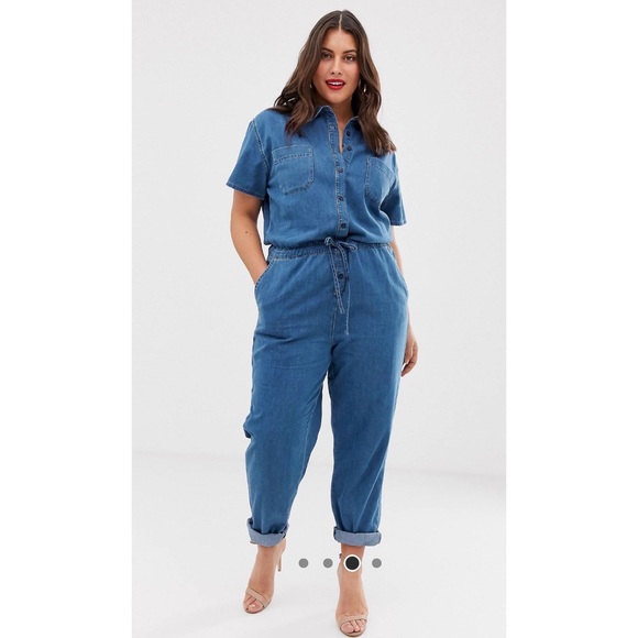 ASOS Curve Other - River island plus denim jumpsuit